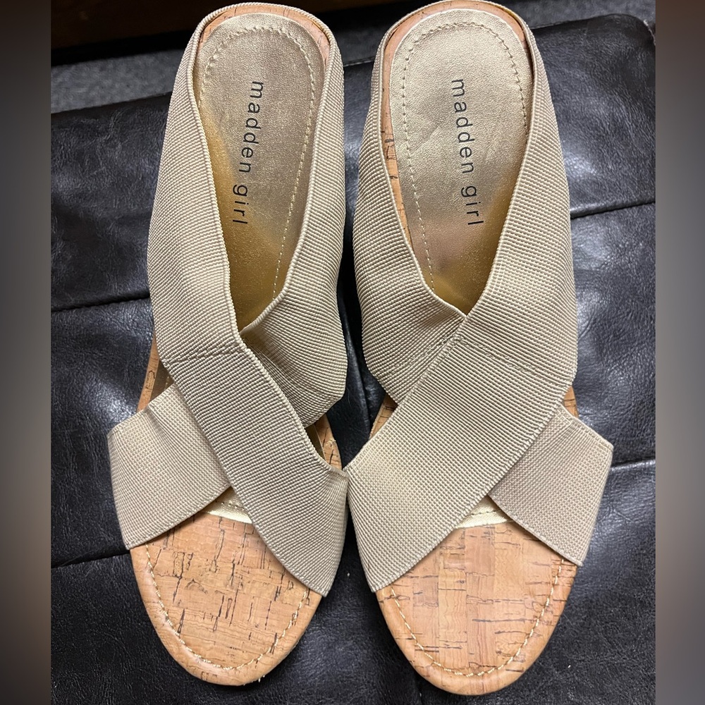 Madden Girl Tan Women's Wedge Sandals